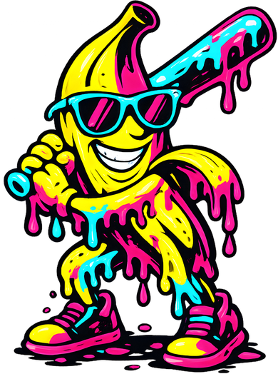 Banana Funny Ice Cream Drip Tote Bag