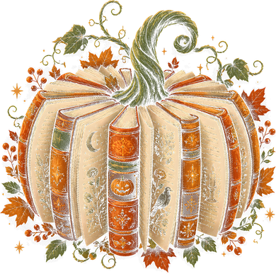 Bookish Fall Pumpkin Autumn Mousepad