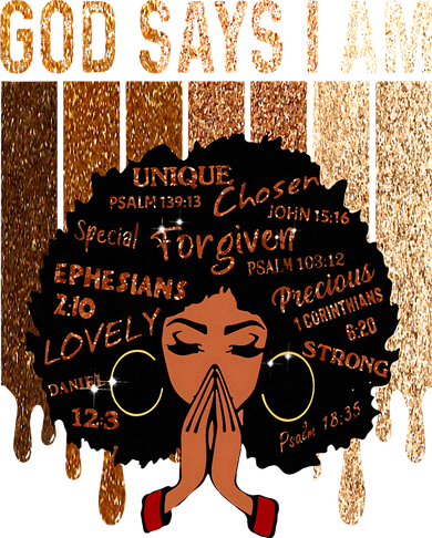 Black Girl God Says I Am Black Melanin Juneteenth Apron