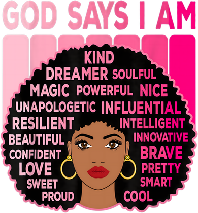 Black God Says I Am Black Melanin History Month Pride Great Gift Button
