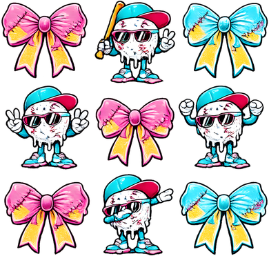 Baseball Ice Cream Drip Coquette Women's Tank Top