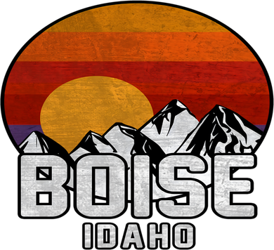 Boise Idaho Retro Mountain Sunset Gift Women's Hoodie