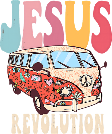 Boho Jesus Revolution, Christian Faith Based Jesus Costume Polo