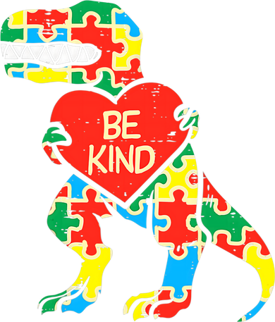 Be Kind Autism Awareness Dinosaur Boy Girl Toddlers Women's Hoodie