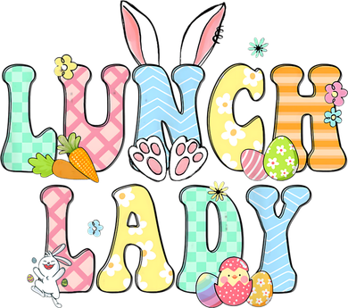 Bunny Lunch Lady Funny Egg Easter Day Floral Doggie Tank