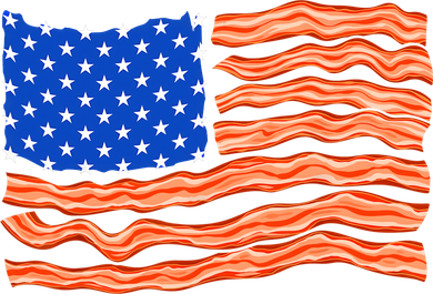 Bacon Lover Tee, Meat Lover Design, Funny USA Flag Kids Hoodie