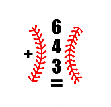 Baseball Math 6 4 3 2 Double Play Cute Softball Game T-Shirt