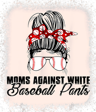 Baseball Mom Moms Against White Baseball Pants Kids Hoodie