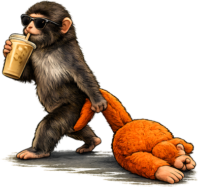 Baby Monkey Punch Iced Coffee Backpack