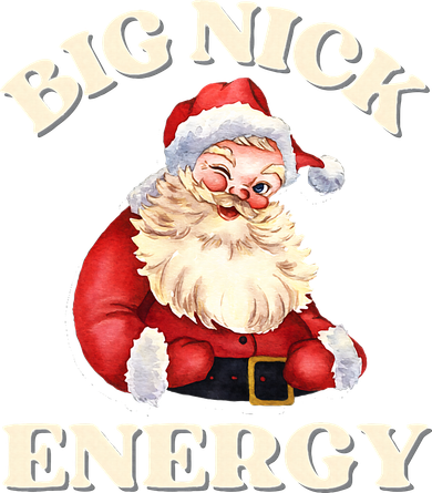 Big Nick Energy Christmas Santa Inappropriate Christmas Kids Sweatshirt