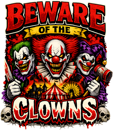 Beware Of The Clowns Baby Bodysuit