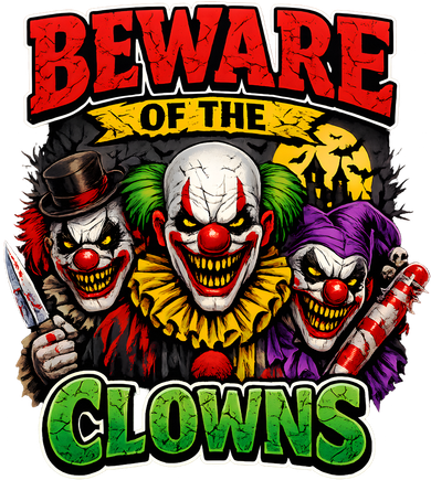 Beware Of The Creepy Clowns Attacks Button