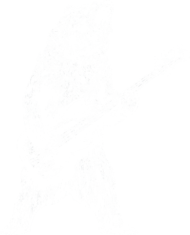 Bear Playing Bass Guitar Bear Retro Music Lovers Women's Long Sleeve Shirt