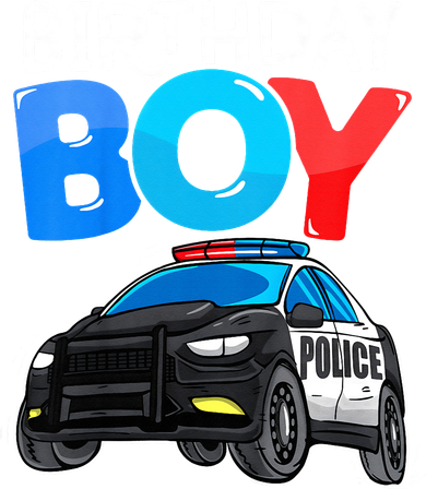 Birthday Police Car Policeman Theme Birthday Tank Top