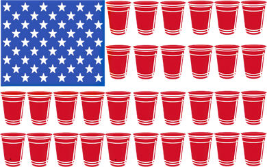 Beer Pong Ing Tee American Flag Red Solo Cups Meaningful Gift Baby Bodysuit