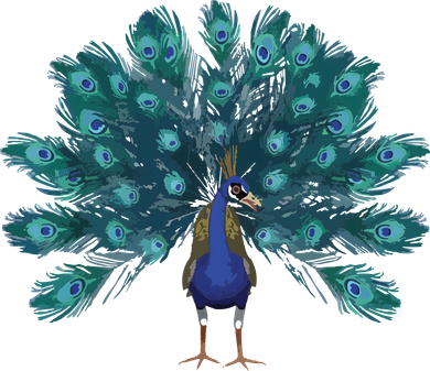 Blue Peacock Print Teal Feathers Bird Lover Men Women Gifts Kids Hoodie