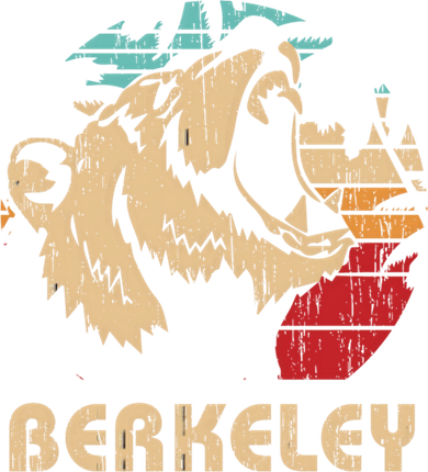 Berkeley Retro Bear Roaring Design Cute Gift Berkeley California Gift Pajama Set