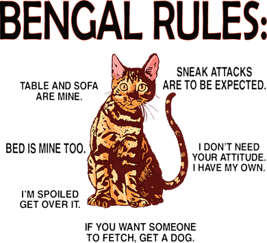 Bengal Rules Bengal Cat Owner Bengal Lover Women's Long Sleeve Shirt