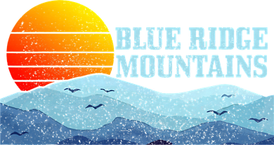 Blue Ridge Mountains Vintage Hiking Camping Coaster