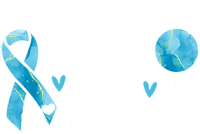 Blue Ribbon No For Child Abuse Excuse Prevention Month April Kids Sweatshirt