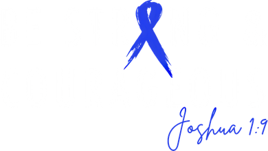 Be Strong And Courageous Colon Cancer Awareness Ribbon Gift Women's Long Sleeve Shirt