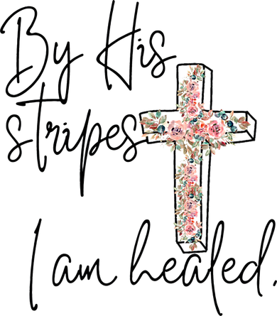 Bible Scripture By His Stripes I am Healed Easter Bucket Hat