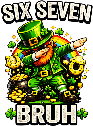 Bruh Six Seven Meme 67 Dabbing Leprechaun St Patricks Day Toddler T-Shirt