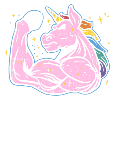 Be Stronger Than Your Excuses Motivation Unicorn Fitness Gym Cool Gift Kids T-Shirt