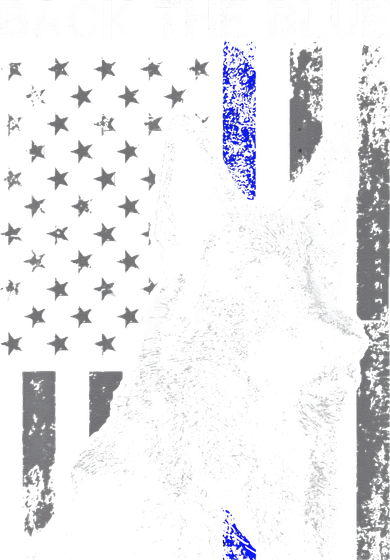Back The Blue Thin Blue Line Flag K9 German Shepherd Police Baby Bodysuit