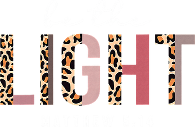 Be The Light Faith Jesus Christian Boho Leopard Cheetah Button