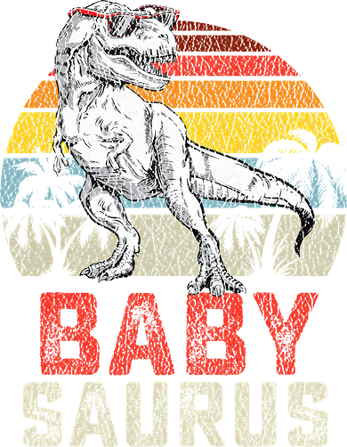 Babysaurus T Rex Dinosaur Baby Saurus Family Matching Kids Hoodie