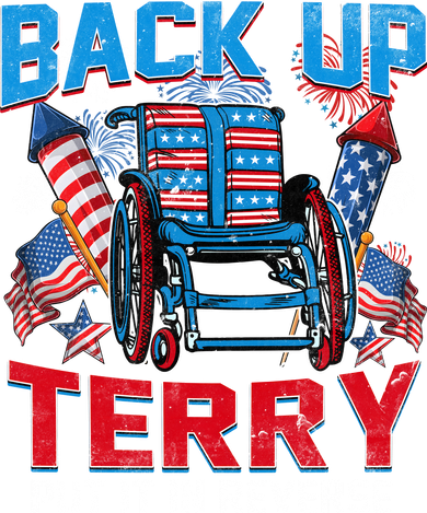 Back Up Terry Put It In Reverse Funny 4th Of July Fireworks Button