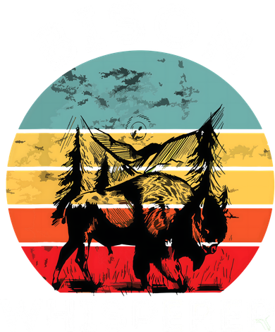 Bison Whisperer Buffalo Cattle Vintage Retro Sunset Colorado Kids T-Shirt