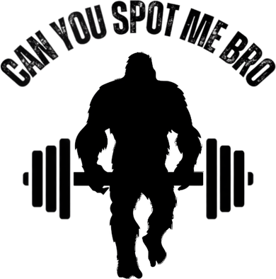 Bigfoot Weightlifting, Can You Spot Me Bro, Sasquatch Toddler Long Sleeve
