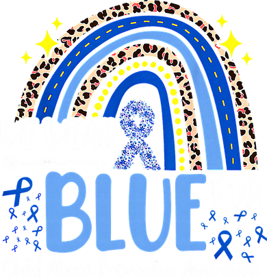 Child Abuse Awareness Blue Ribbon Trex Dinosaur Women's Tank Top