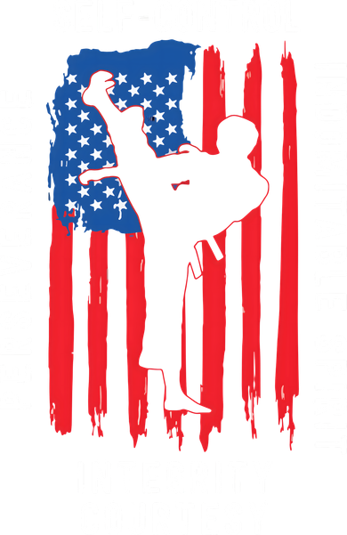 Cool American Flag Taekwondo Gift | Tae Kwon Do Martial Arts 11oz C Handle Ceramic Mug