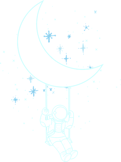 Cute Astronaut Moon Swing Graphic Tees Gift Kids T-Shirt