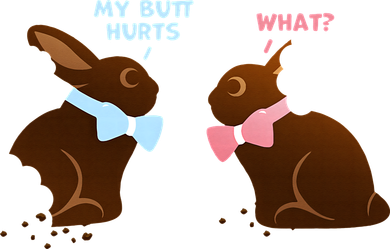 Chocolate Bunny Easter Basket Funny Teens Gift My Butt Hurts Women's Hoodie