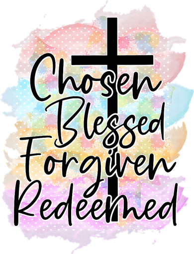 Chosen Blessed Forgiven Redeemed Christian Cross Jesus Cute T-Shirt