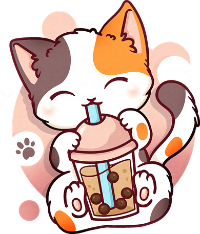 Cat Boba Tea Bubble Tea Anime Kawaii Neko Women's Tank Top