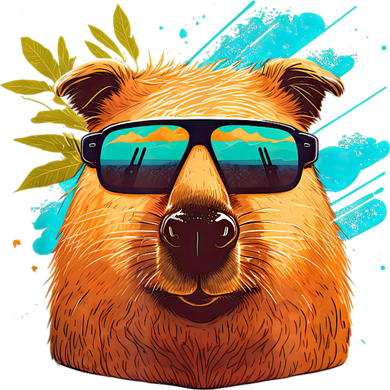 Capybara Cute And Funny Capybara Cool Sunglasses Kids T-Shirt