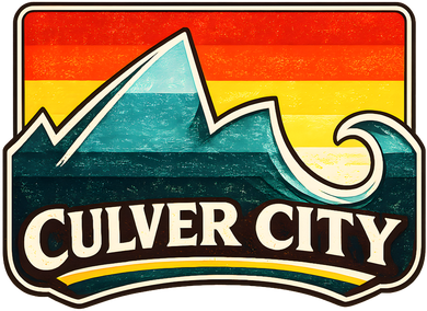 Culver City California Wave Retro Ornament