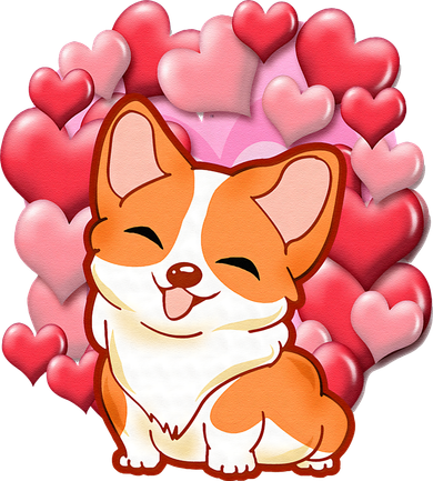 Cute Corgi Dog Valentines Day Love Heart Gift Women's T-Shirt