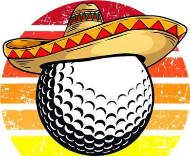 Cinco de Mayo Golf Ball With Sombrero Golfer Mexican Fiesta 11oz C Handle Ceramic Mug