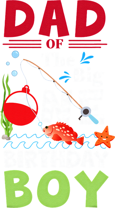 Cute Dad Of The Big One Birthday Fishing 1st First Birthday Gift Ceramic Ornament