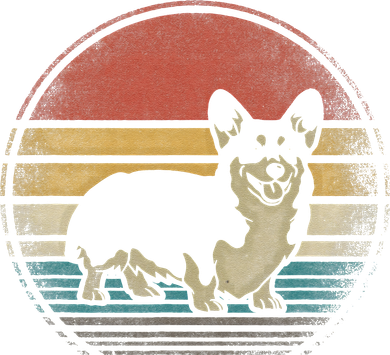 Corgi Dog Retro Vintage 60s 70s Funny Corgi Loves Gift Kids Hoodie