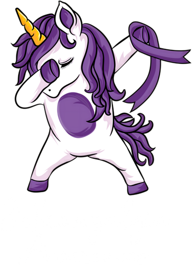 Cute Dabbing Unicorn Purple Ribbon Fibromyalgia Awareness Gift Baby Bodysuit