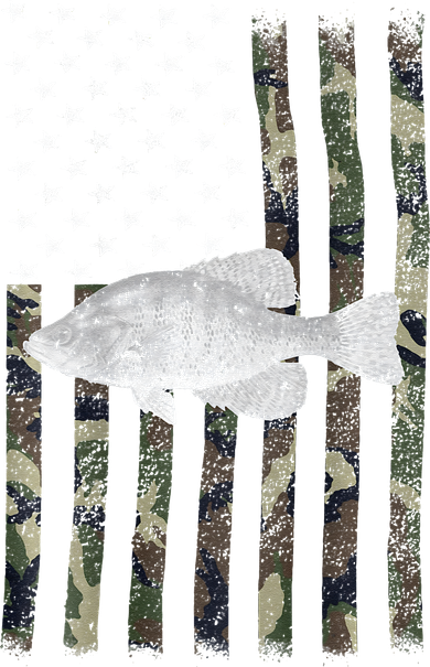 Crappie Fishing Camo Flag (On Back) Santa Hat