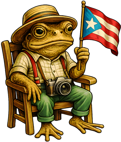 Coqui Frog Puerto Rico Flag Taino Boricua Hispanic Women's Sweatshirt