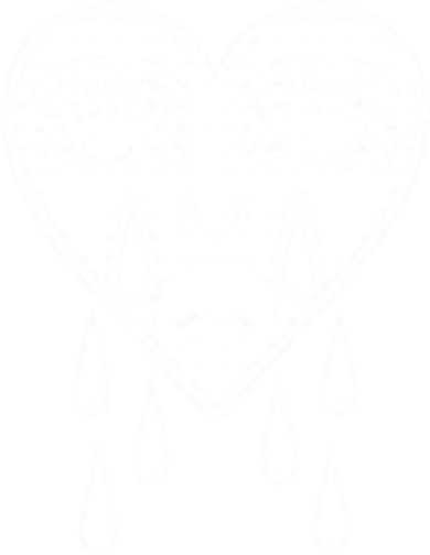 Crying Heart American Traditional Tattoo Old School Flash Golf Towel